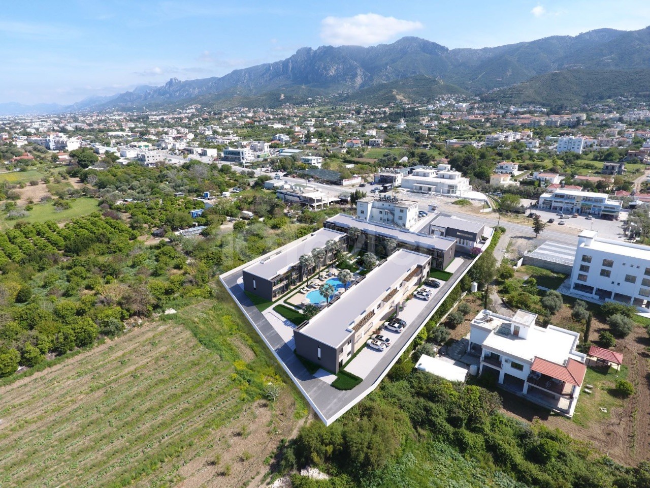 1+1, 2+1 WOHNUNGEN ZU VERKAUFEN IN ALSANCAK, KYRENIA!! EINZIGARTIGER BERGBLICK UND MEERBLICK!