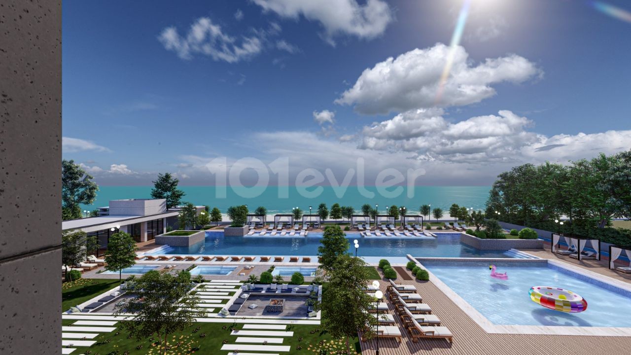 1+0 AND 2+1 FLATS FOR SALE IN GÜZELYURT CENTER WITH PERFECT SEA VIEW