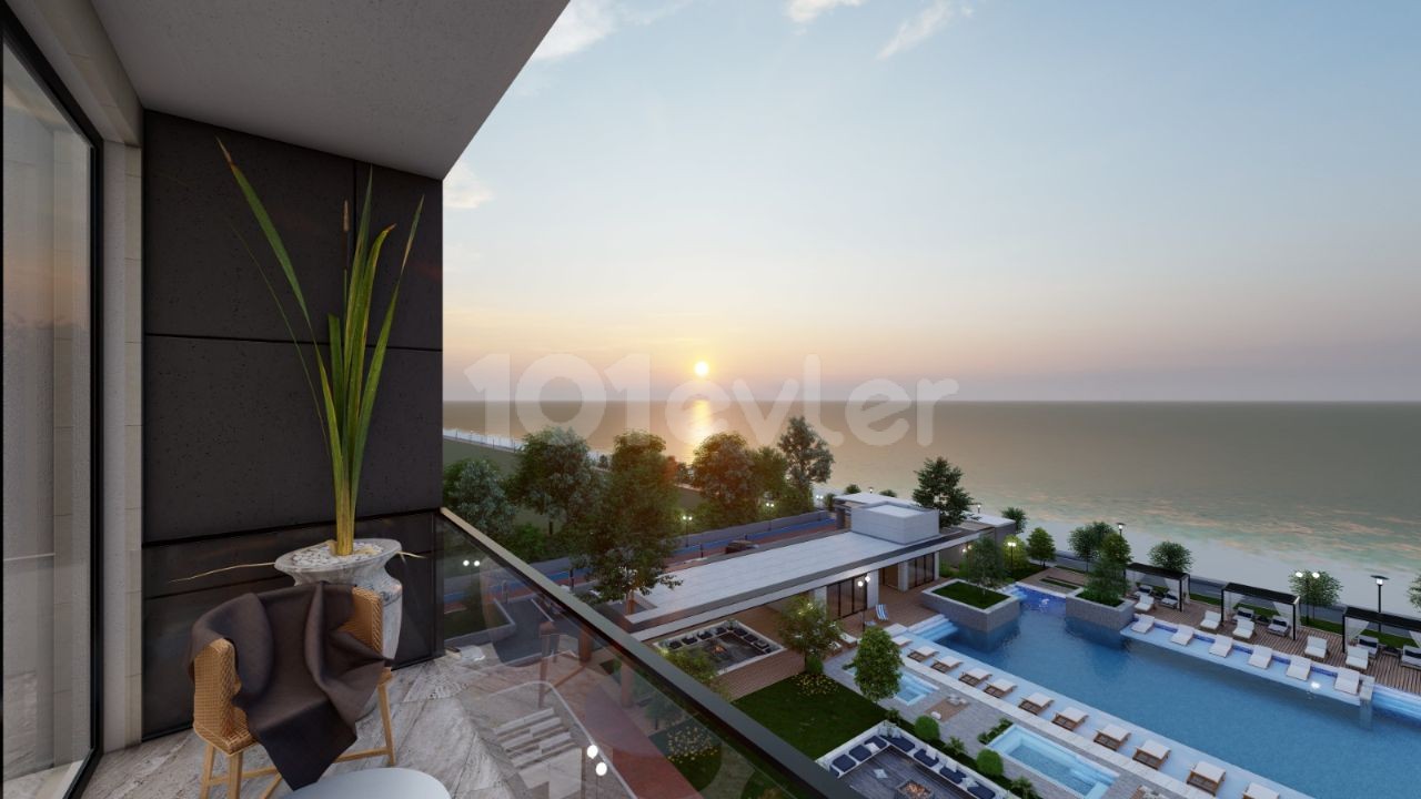 1+0 AND 2+1 FLATS FOR SALE IN GÜZELYURT CENTER WITH PERFECT SEA VIEW