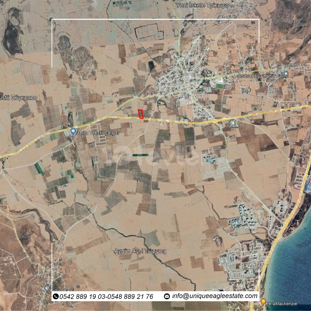 8.895 QUADRATMETER GRUNDSTÜCK ZUM VERKAUF AUF ISKELE-NICOSIA HIGHWAY £70.000 Acre