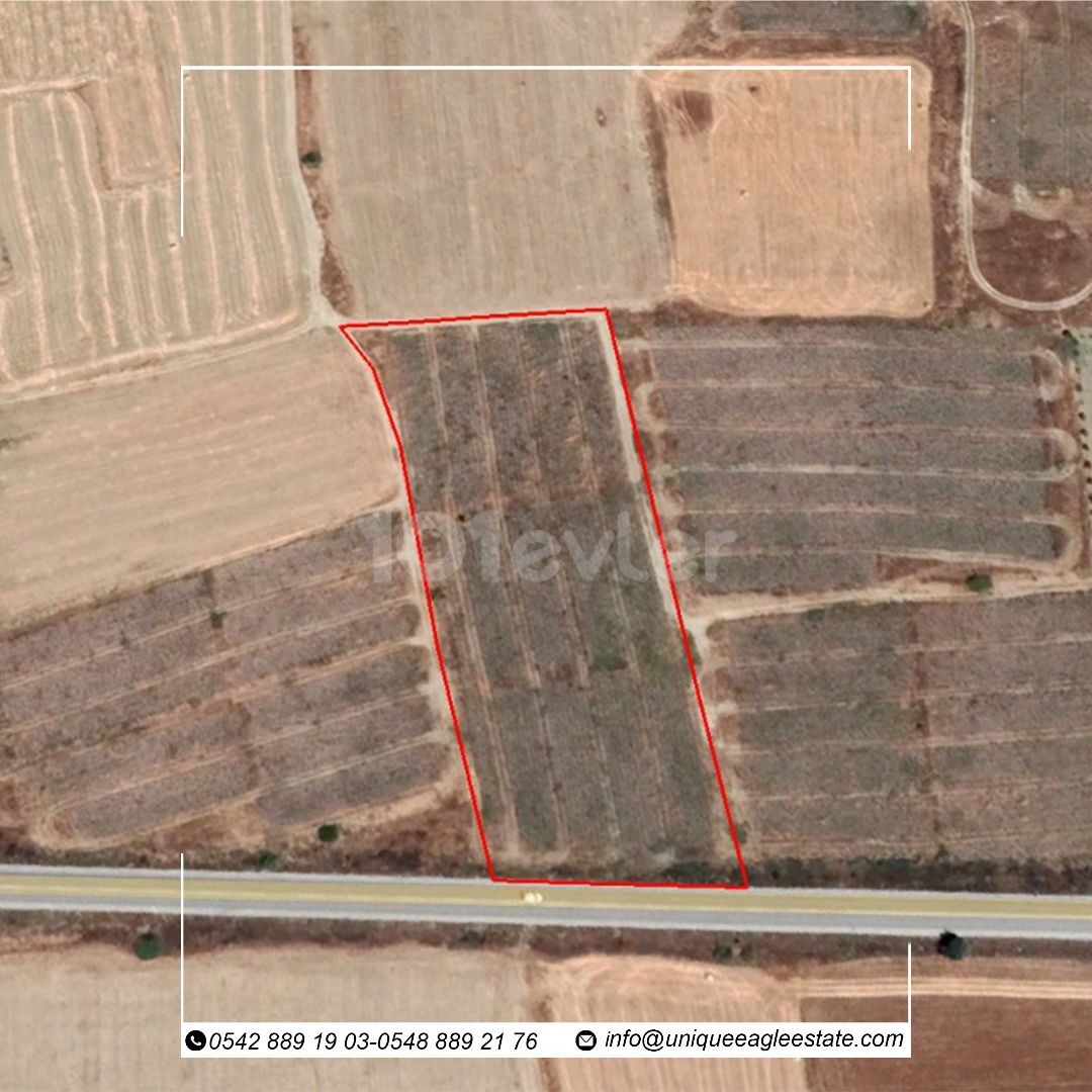 8.895 QUADRATMETER GRUNDSTÜCK ZUM VERKAUF AUF ISKELE-NICOSIA HIGHWAY £70.000 Acre