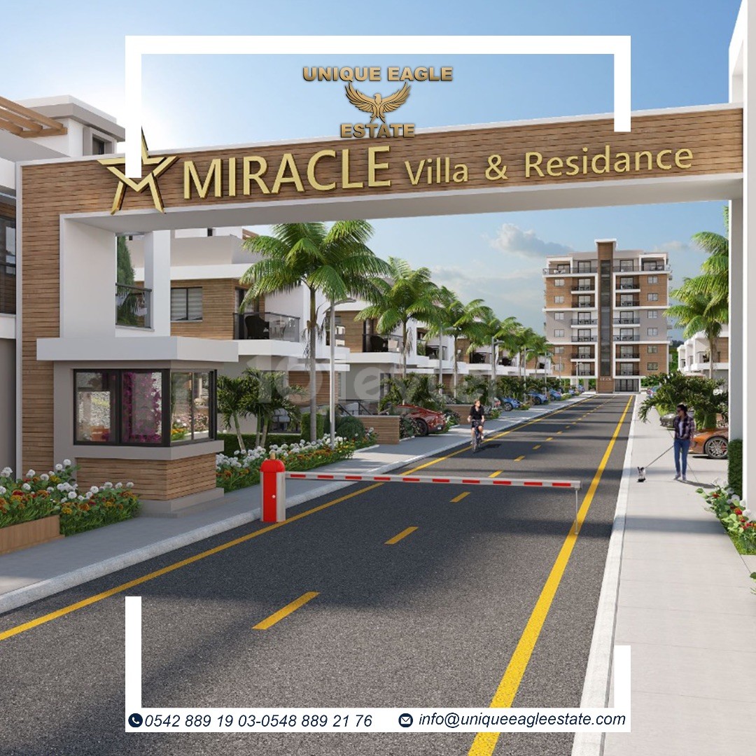 VILLAS AND APARTMENTS FOR SALE ISKELE REGION IN THE MIRACLE PROJECT PRICING COMMENCES AT 150.000£