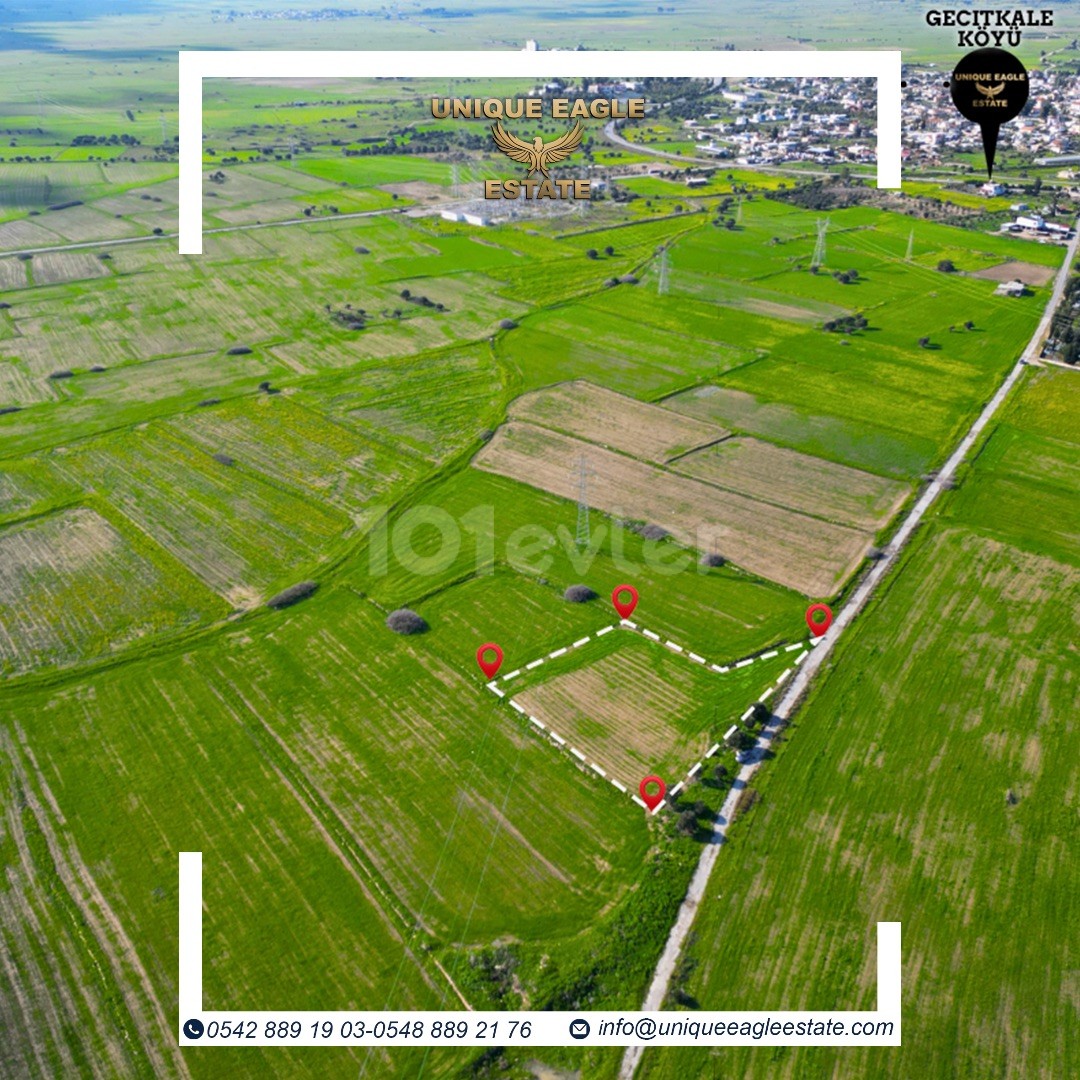 IN GEÇİTKALE A TOTAL OF 2.776 SQUARE METERS (2 DONUMS 1.076 SQUARE FEET) OF LAND IS AVAILABLE AT £35,000 PER DONUM