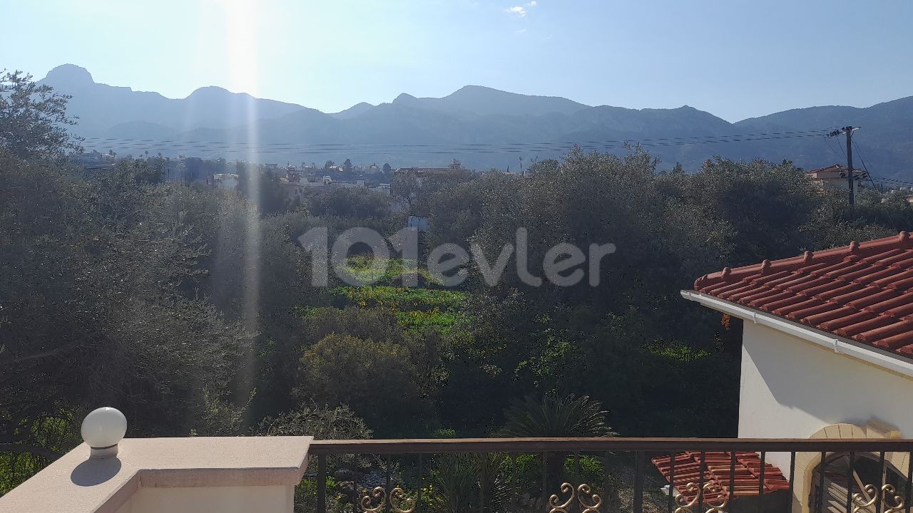 VILLA FOR SALE WITH INCREDIBLE MOUNTAIN AND SEA VIEW IN Çatalköy- Kyrenia Region- Perfect garden landscape