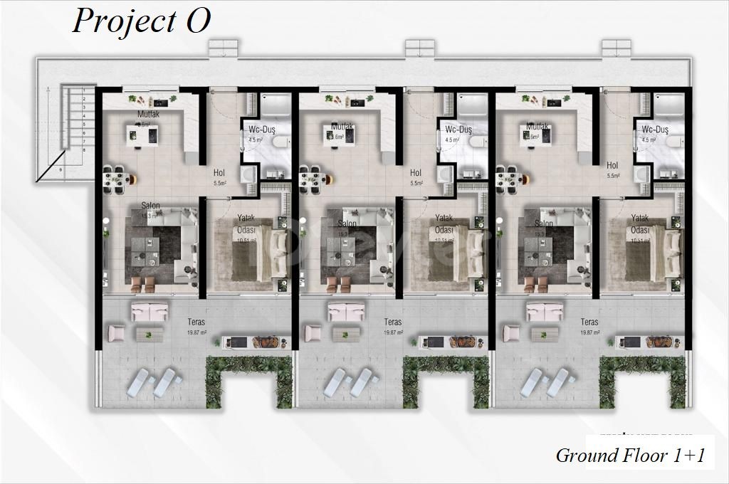 Ausgezeichnete Wohnungen/Bungalows/Villen in Esentepe von Islands einem der besten Bauunternehmen - ab 175K Stg