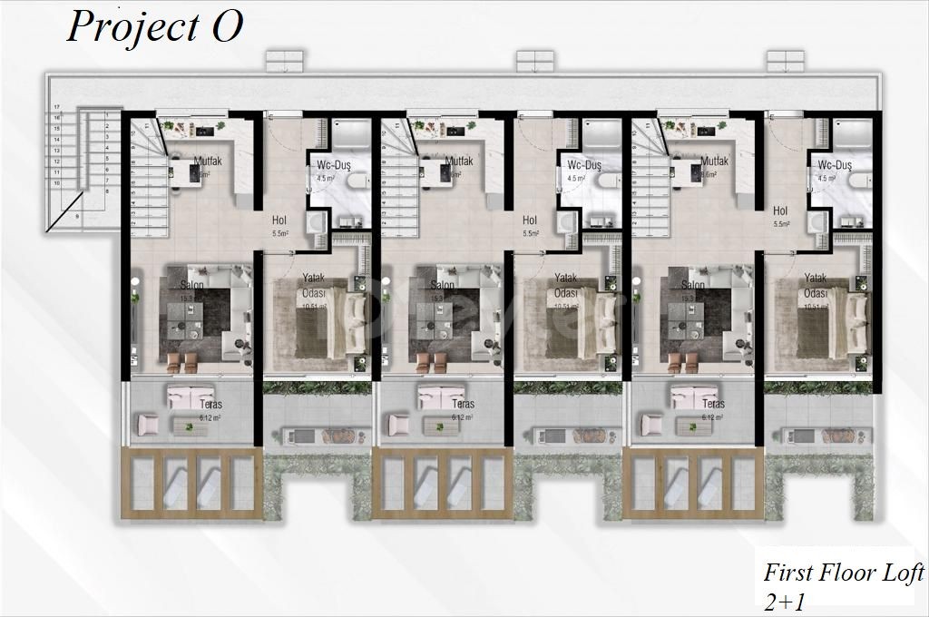 Ausgezeichnete Wohnungen/Bungalows/Villen in Esentepe von Islands einem der besten Bauunternehmen - ab 175K Stg