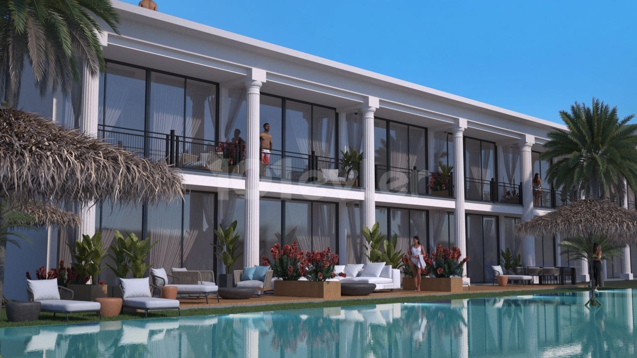 Продажа 1+1 с собственной террасой на крыше, Babylon Beach Resort