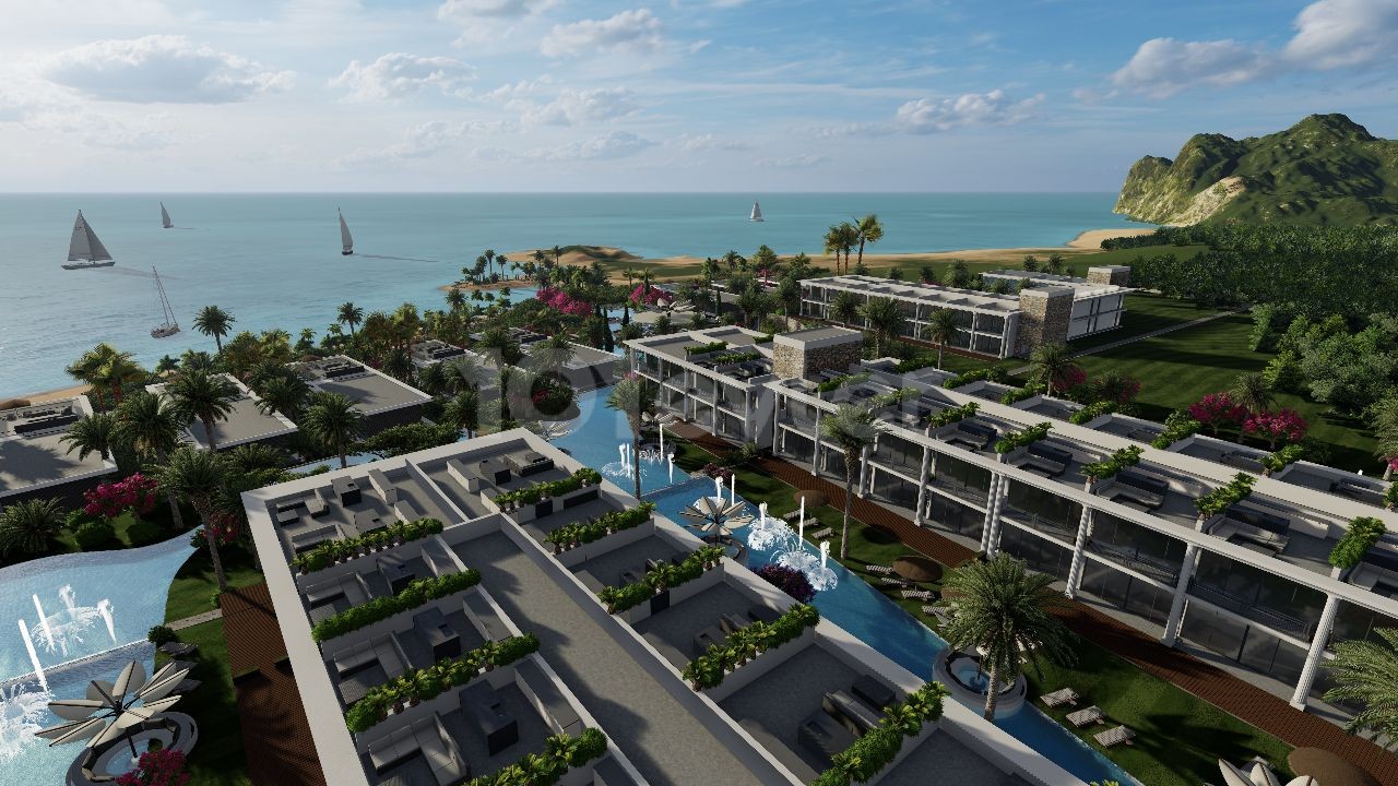 Продажа 1+1 с собственной террасой на крыше, Babylon Beach Resort