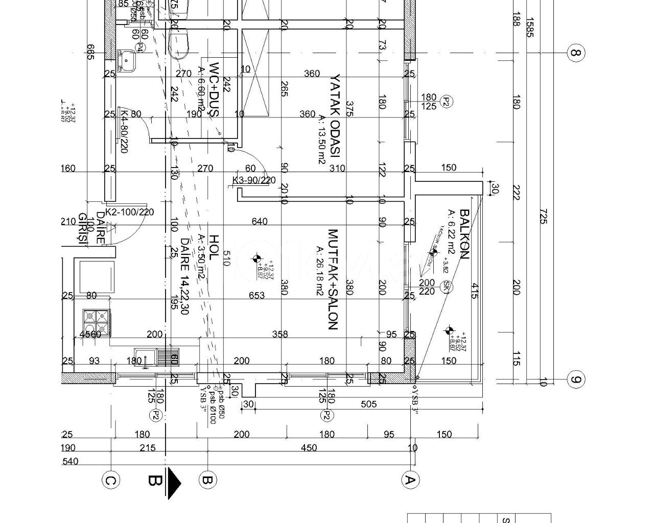 Olea Residence yeni site içerisinde dağ manzaralı satılık 1+1