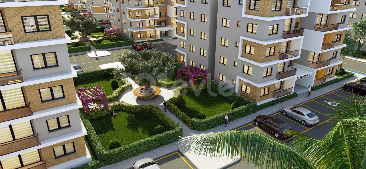 Olea Residence yeni site içerisinde dağ manzaralı satılık 1+1