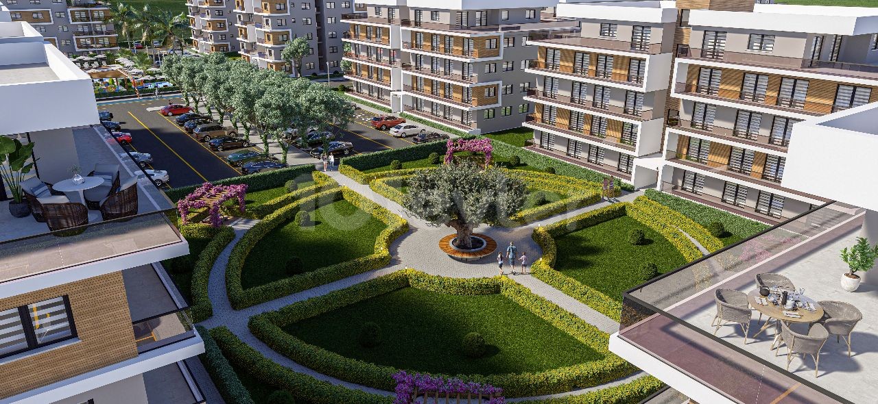 Olea Residence yeni site içerisinde dağ manzaralı satılık 1+1