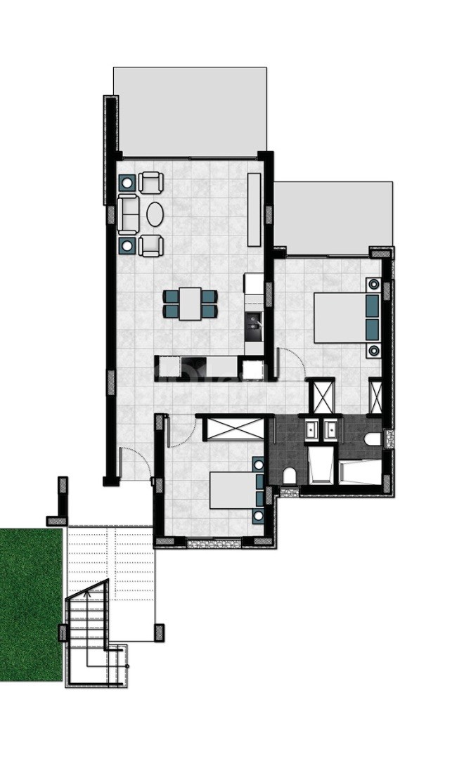 Unique penthouse in the new Cove Garden 2 complex (BASTASLAR). Essentepe