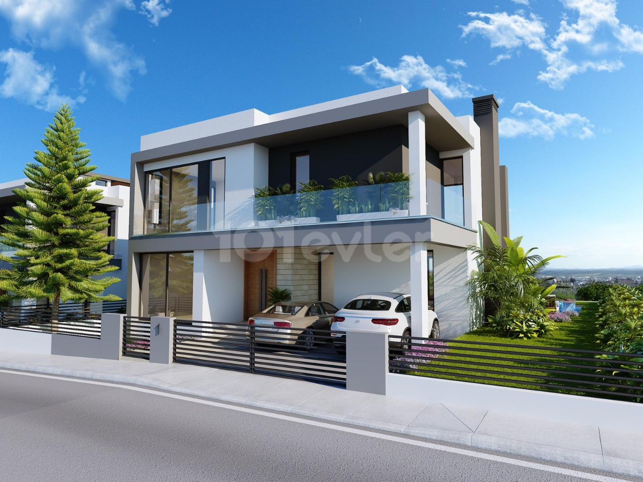 Lefkoşa Gönyeli Satılık 4+1 Triplex Villa