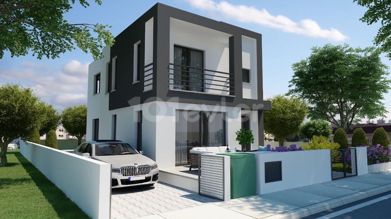 Freistehendes Duplexhaus vom Kanlikoyde Bahçeli-Projekt