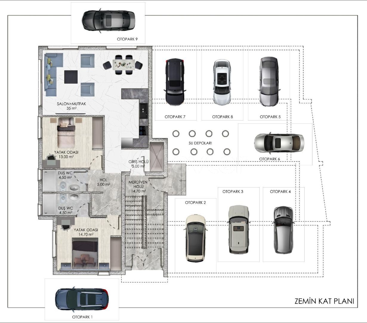 GÖNYELİ'DE %30 PEŞİNATLA SATILIK 2+1 PENTHOUSE DAİRE