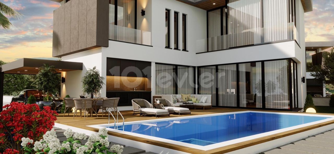 4+1 ULTRALUX VILLA WITH SEA VIEW IN ÇATALKÖY, DELIVERED IN MARCH 2024