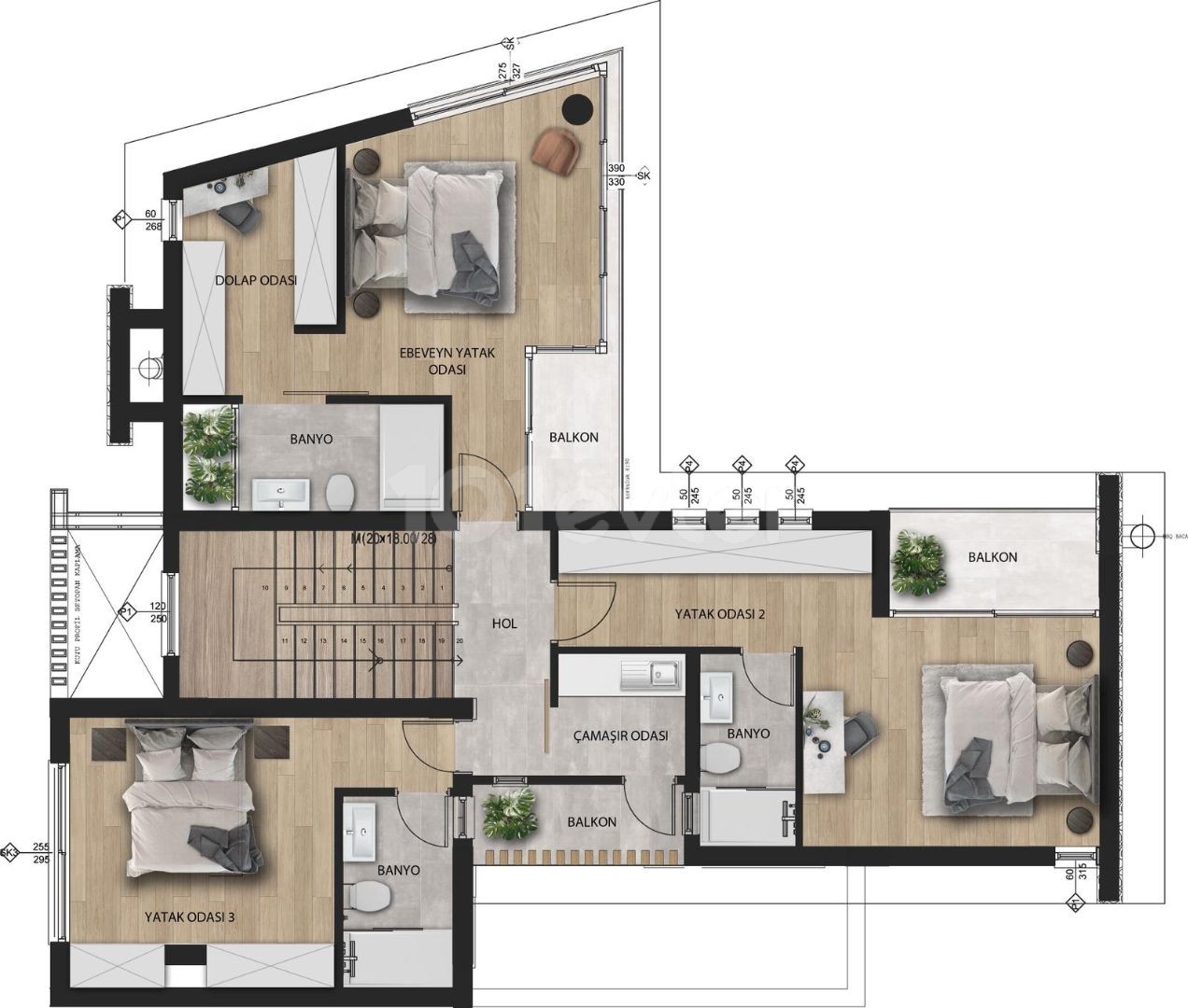 ÇATALKÖY’DE 4+1 ULTRALUX DENİZ MANZARALI MART 2024 TESLİM VİLLA