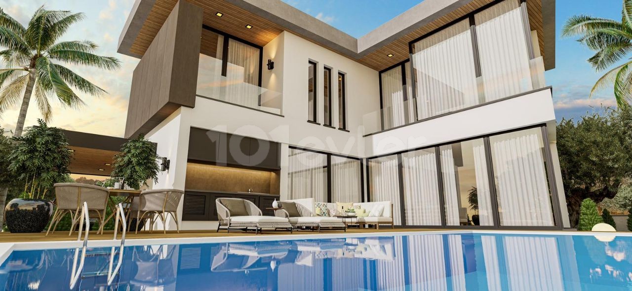 4+1 ULTRALUX VILLA WITH SEA VIEW IN ÇATALKÖY, DELIVERED IN MARCH 2024