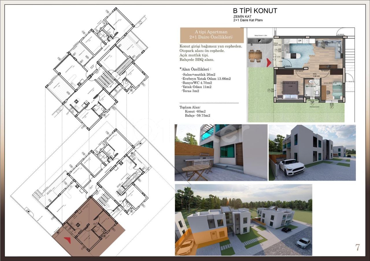 GONYELI 2+1 BAHCELI GROUND FLOOR 2+1 PENTHOUSE 3+1 GROUND FLOOR AND 2+1 DUPLEX FLAT