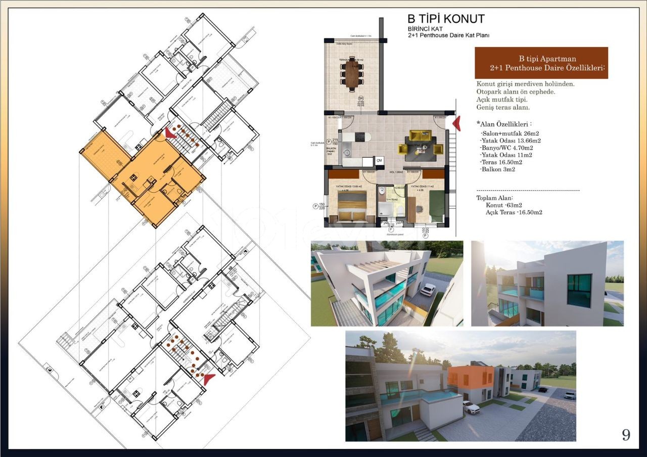 GONYELI 2+1 BAHCELI GROUND FLOOR 2+1 PENTHOUSE 3+1 GROUND FLOOR AND 2+1 DUPLEX FLAT