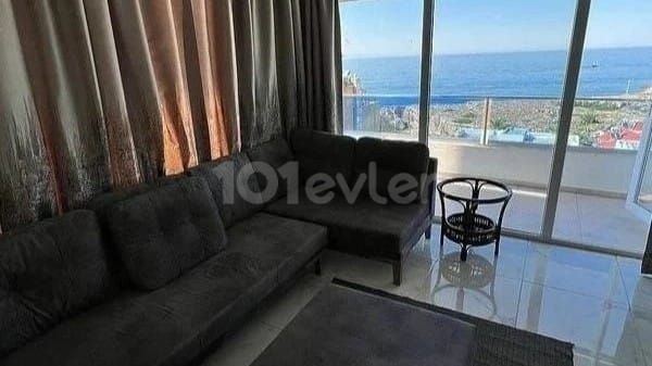 Luxury apartment 2+1 for rent in Girne in city centre  on the sea with sea view & mountain view