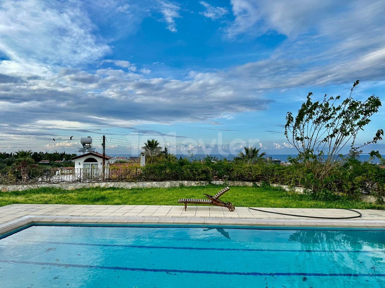 3+1 Villa zu vermieten mit privatem Pool, Cottage und herrlichem Meerblick in Çatalköy