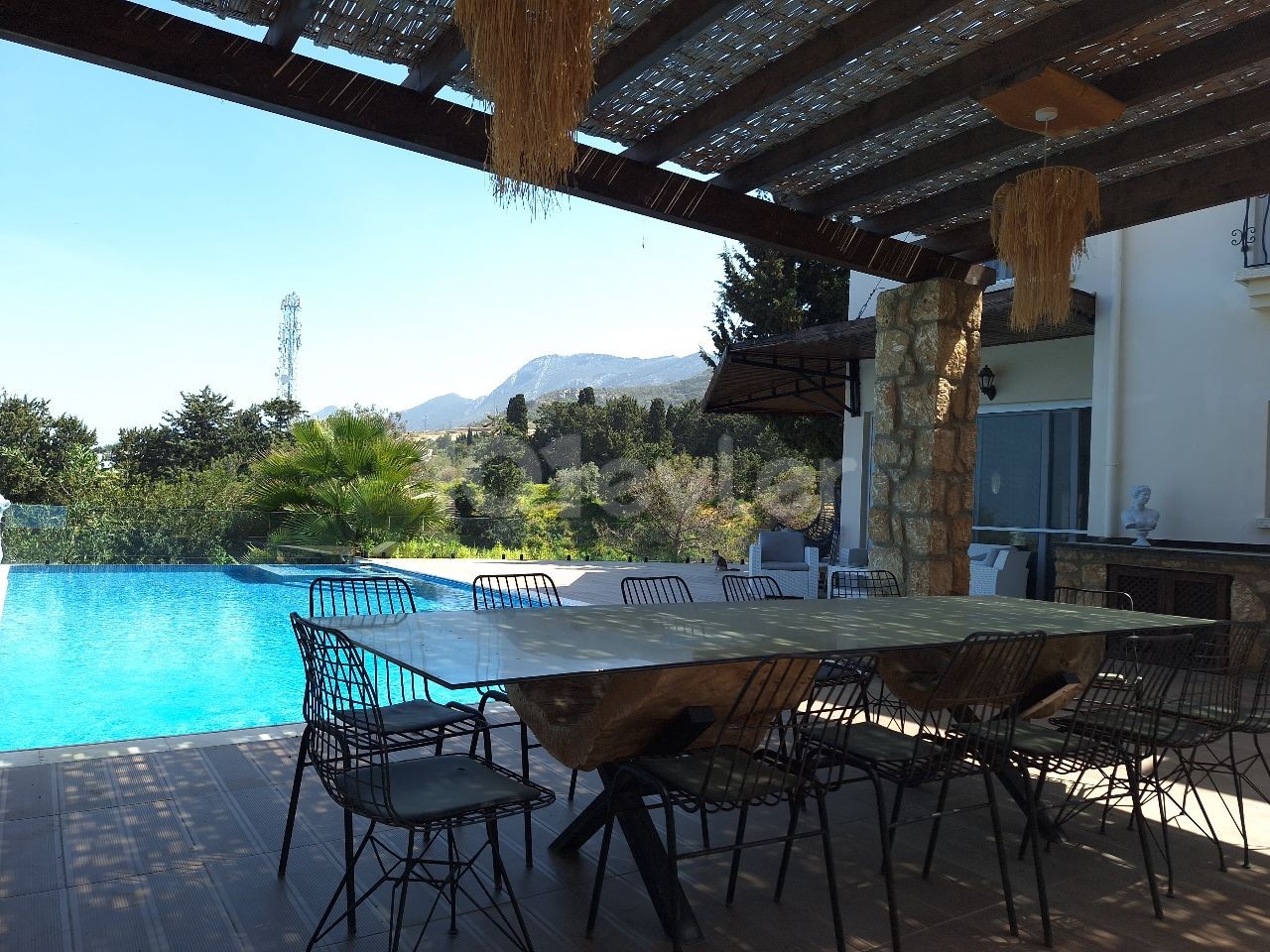 *SOLE AUTHORITY* - 3+1 Villa for sale in Kyrenia Karaoğlanoğlu region, with magnificent mountain views, garden and pool.