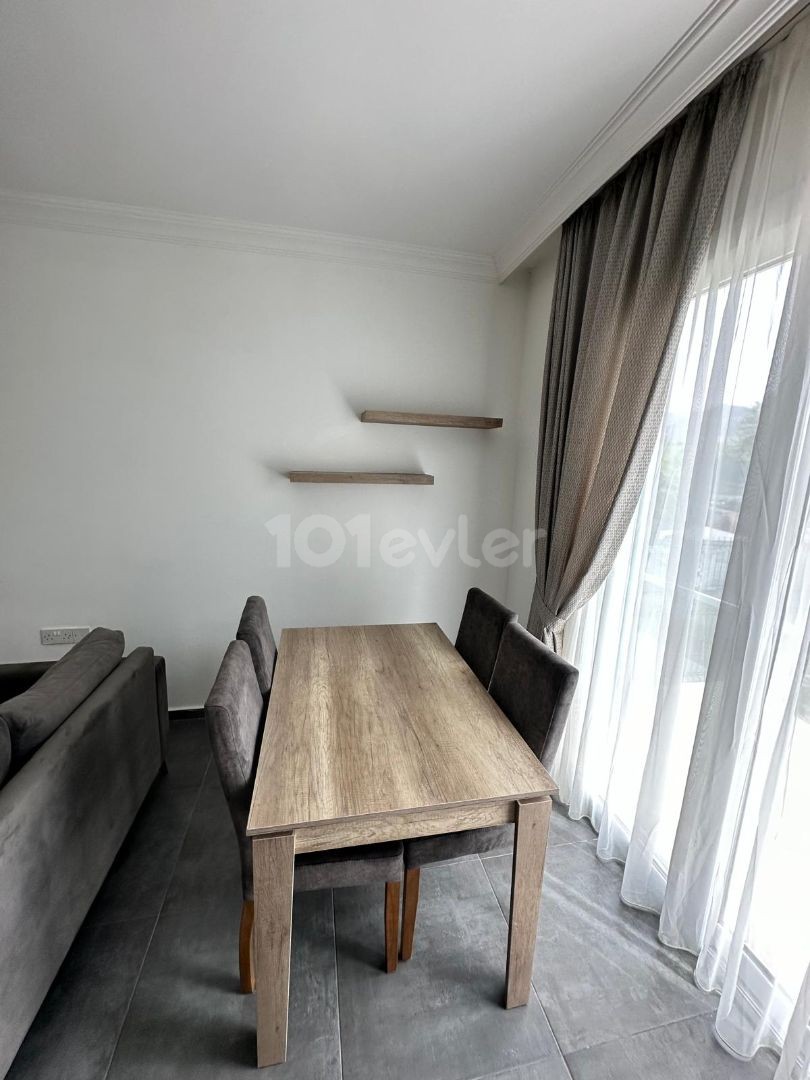 Furnished 1+1 Large Flat with Terrace for Rent in Girne Karaoğlanoğlu