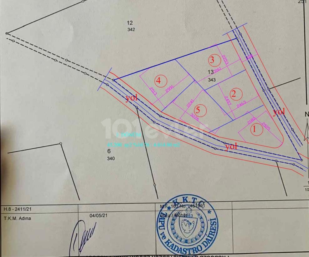 3 ده زمین قطعه بندی شده نزدیک به جاده اصلی کارپاز در ایسکله بافرا