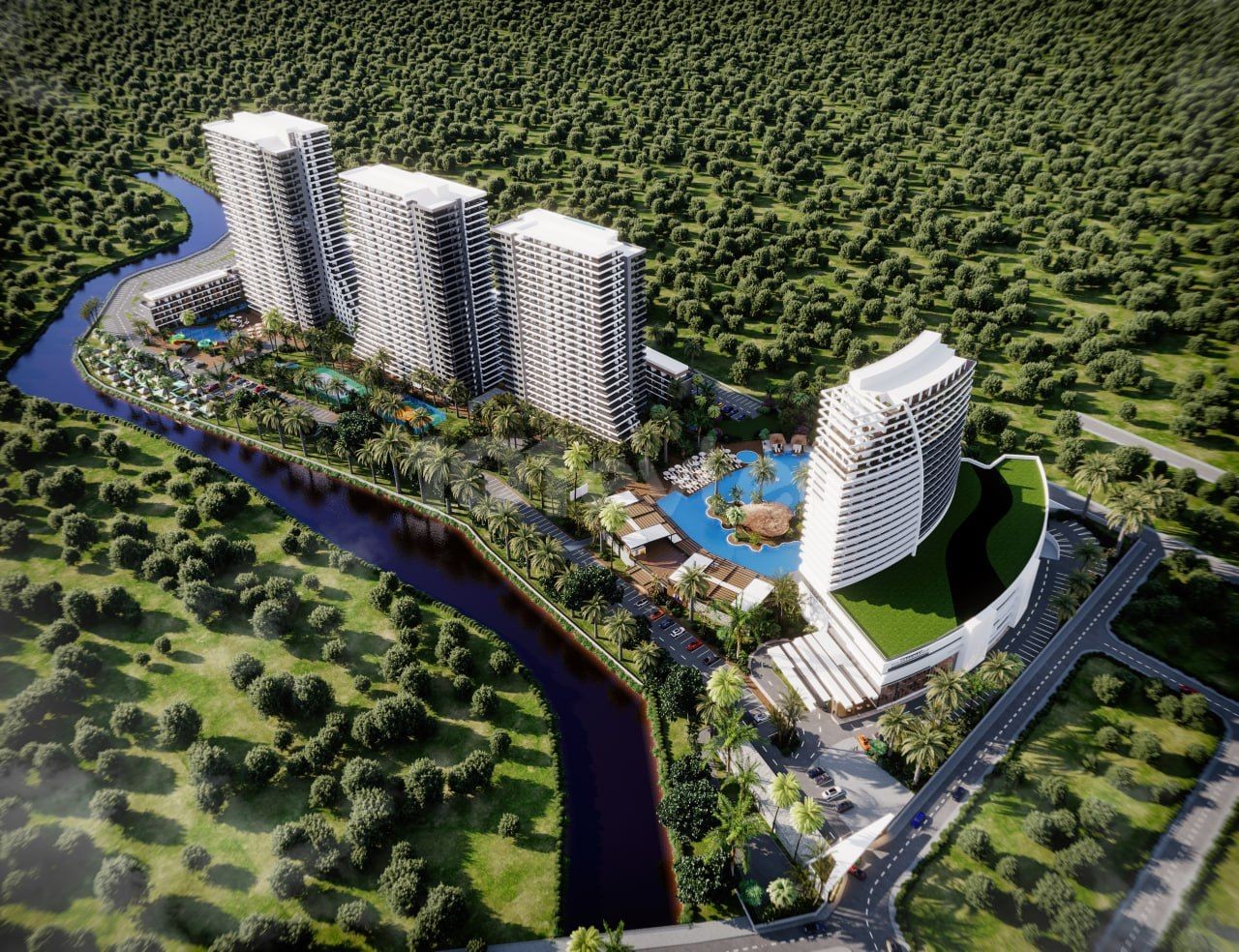 Grand Sapphire Resort'te satılık deniz manzaralı stüdyo