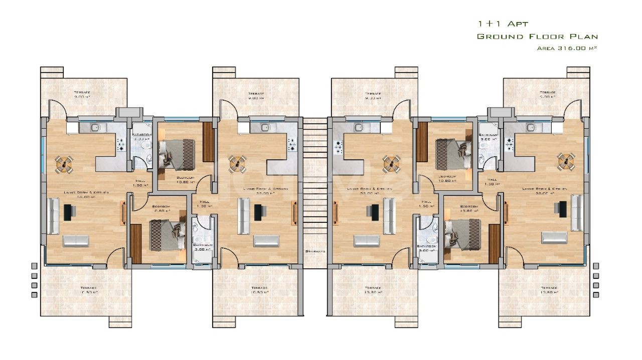 Apartments 1+1 in FOUR SEASONS III