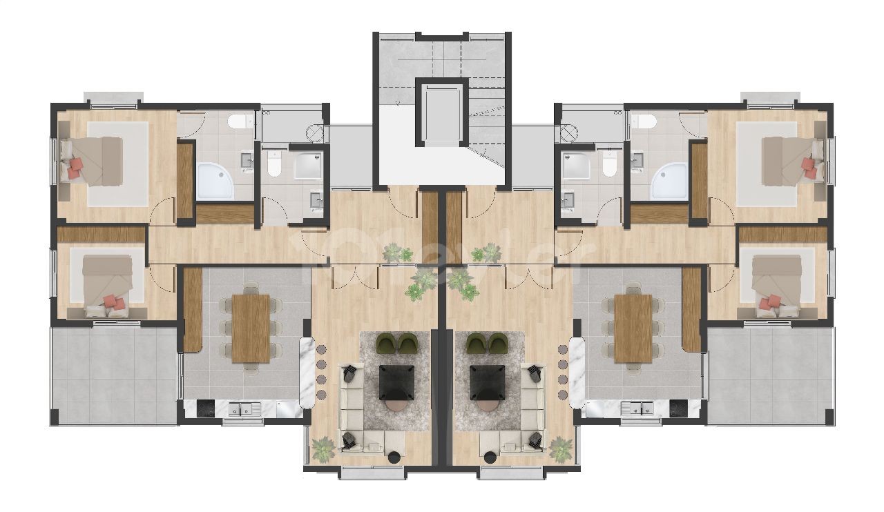 Apartment 2+1 in einem Komplex mit italienischem Design