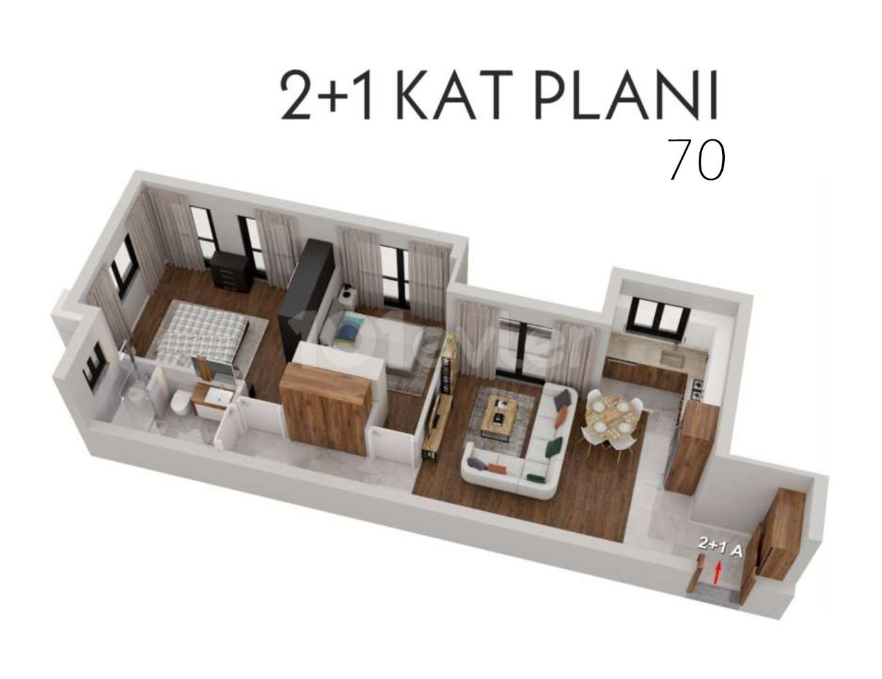 2+1 Luxury New Apartments in Lapta, Kyrenia