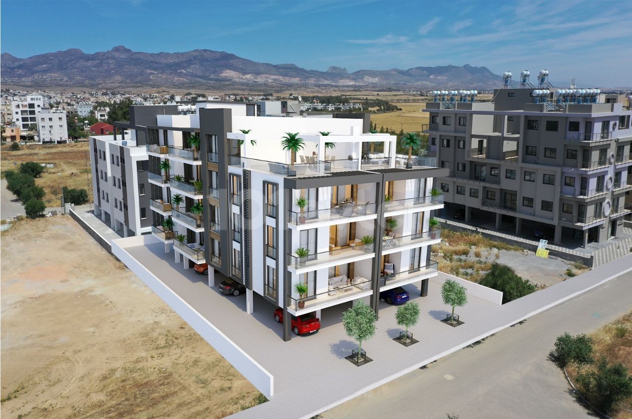 Lefkoşa K. Kaymaklı 2+1 Flat with Turkish Title Project with Installment Opportunity