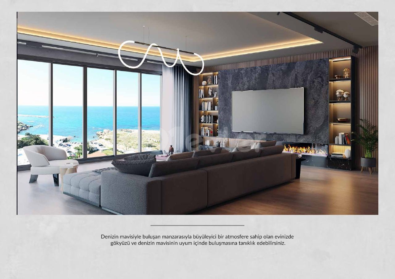 2+1 Luxury Apartments with Unobstructed Sea View in the Most Prestigious Project of Kyrenia