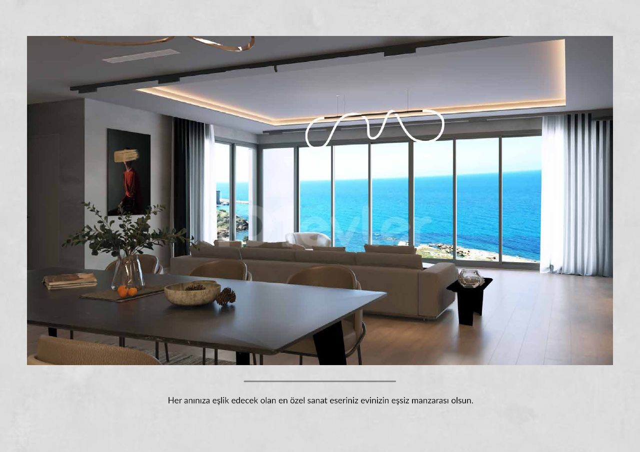 2+1 Luxury Apartments with Unobstructed Sea View in the Most Prestigious Project of Kyrenia