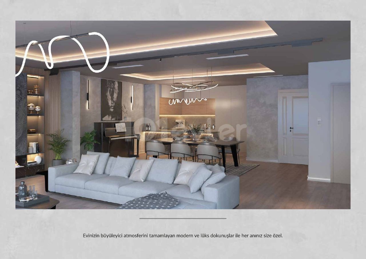 2+1 Luxusapartments mit freiem Meerblick im prestigeträchtigsten Projekt von Kyrenia