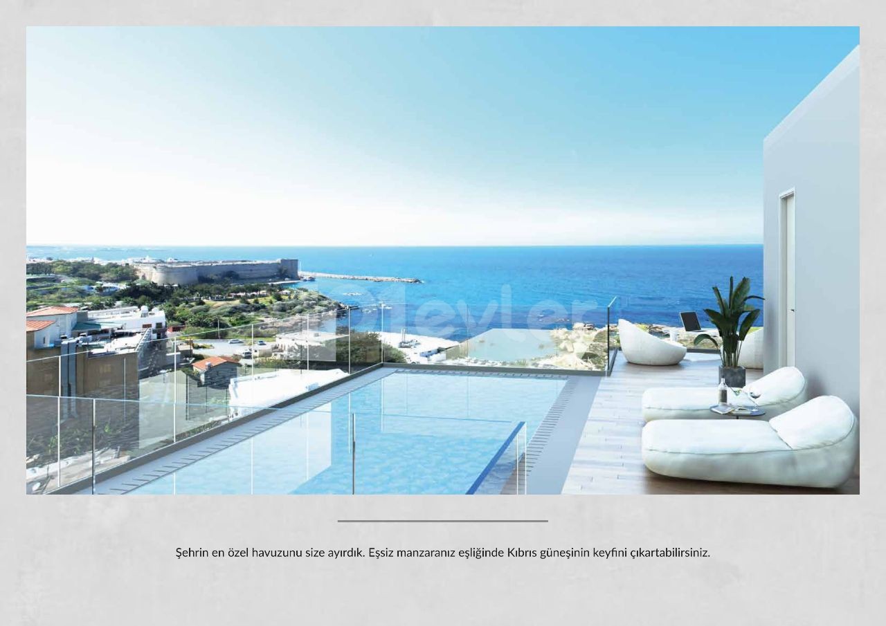 Роскошные апартаменты 2+1 с беспрепятственным видом на море в самом престижном проекте Кирении