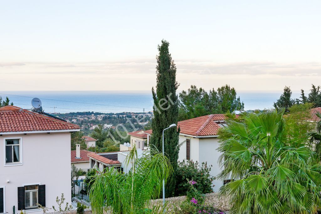 Turkish Title 3 Bedroom Villa with Superb Sea Views and Private Pool in Savyon Village, Catalkoy