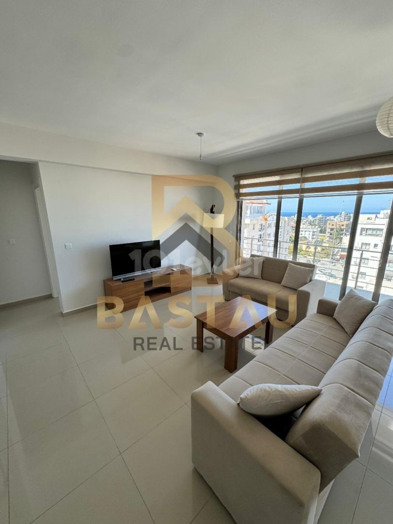 3+1 Flat with Sea View in a Magnificent Location for Rent in Kyrenia Center