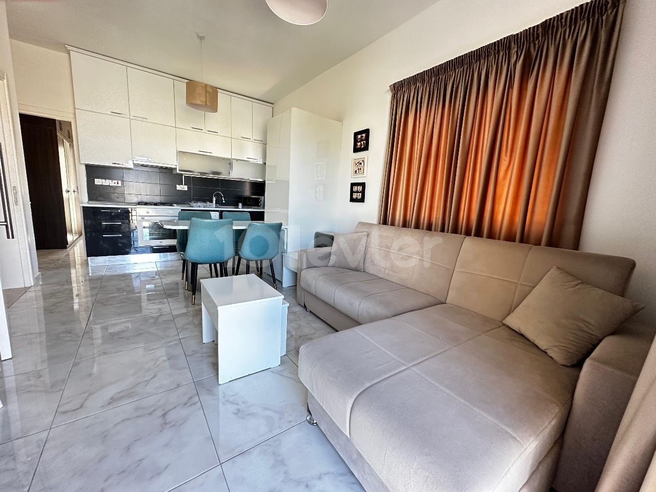 1+1 Flat for Rent in a Site with Sea View and Shared Pool in Alsancak Region from Redstone Island