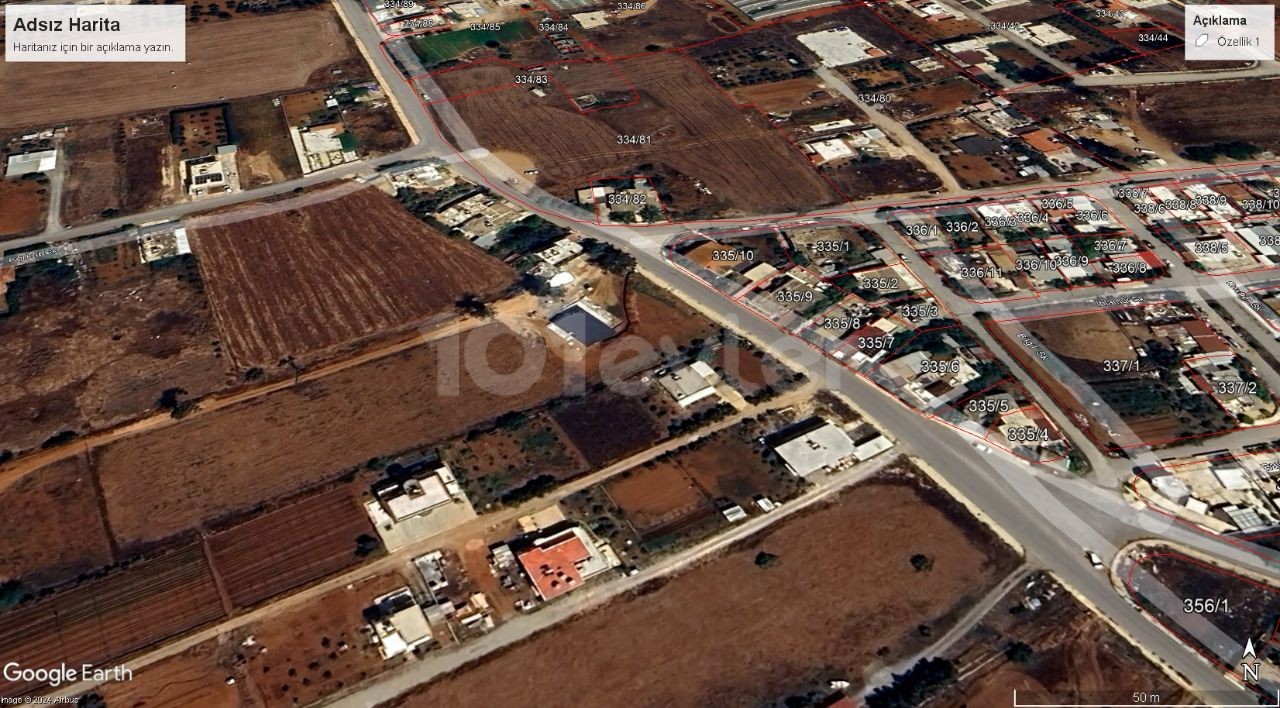 560 m2 land for sale in Famagusta Maraş