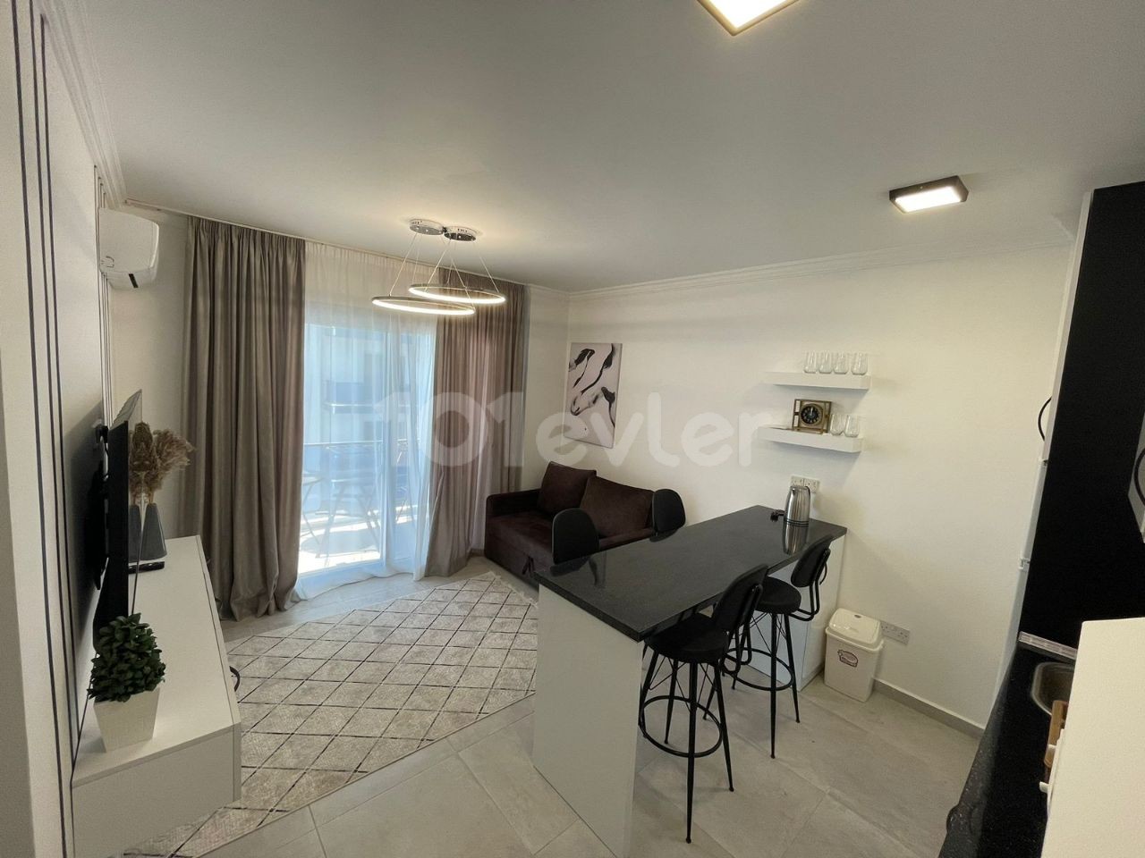 1+1 Luxuswohnung zur Tagesmiete mit Meerblick in Iskele Long Beach