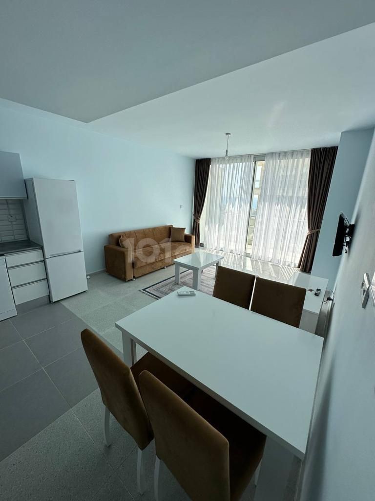 Fully furnished, sea view 1+1 flat for RENT in İskele Boğaz