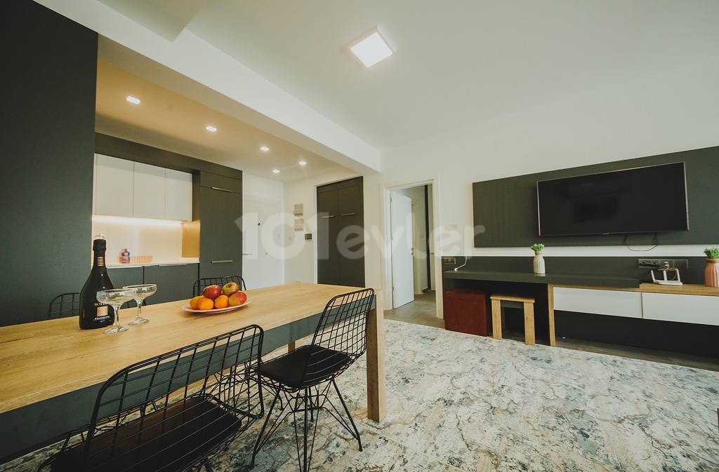 1+1 Wohnung zum dringenden Verkauf in einem Luxusgrundstück in Iskele, Long Beach