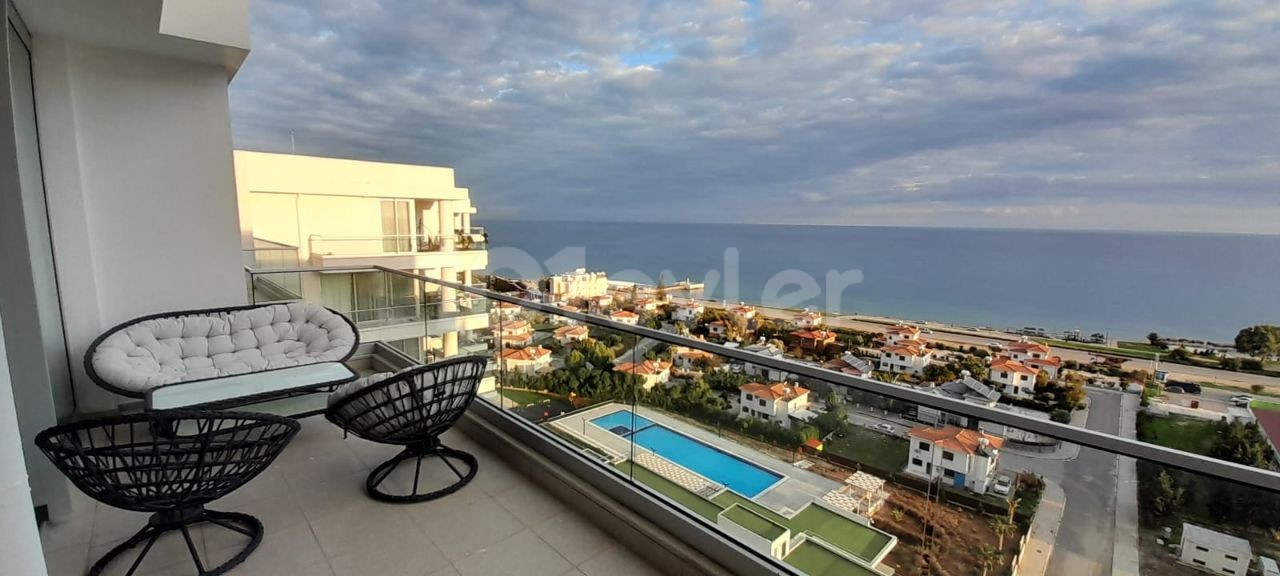 Fully furnished, sea view, LUXURY 1+1 flat for RENT in Iskele Bogaz