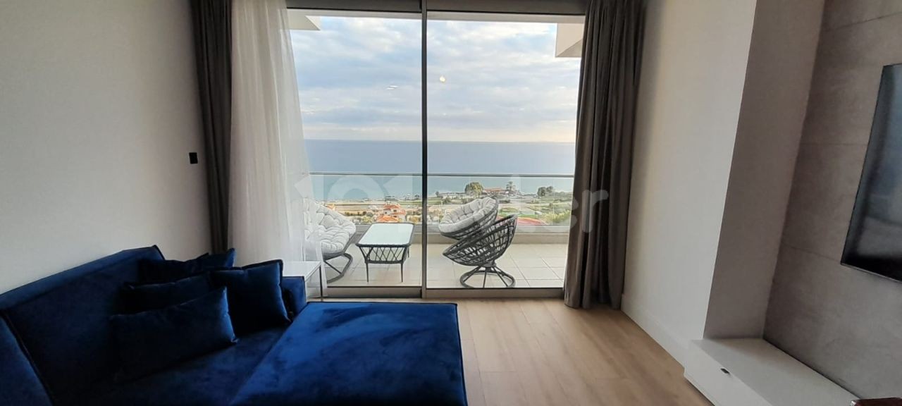 Fully furnished, sea view, LUXURY 1+1 flat for RENT in Iskele Bogaz