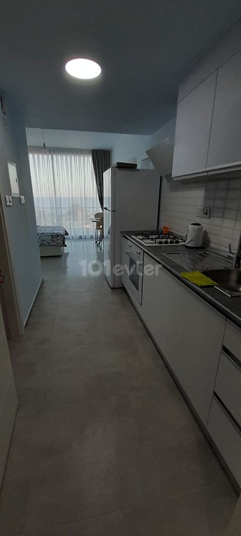 Fully furnished studio flat for RENT with sea view in Iskele Boğaz