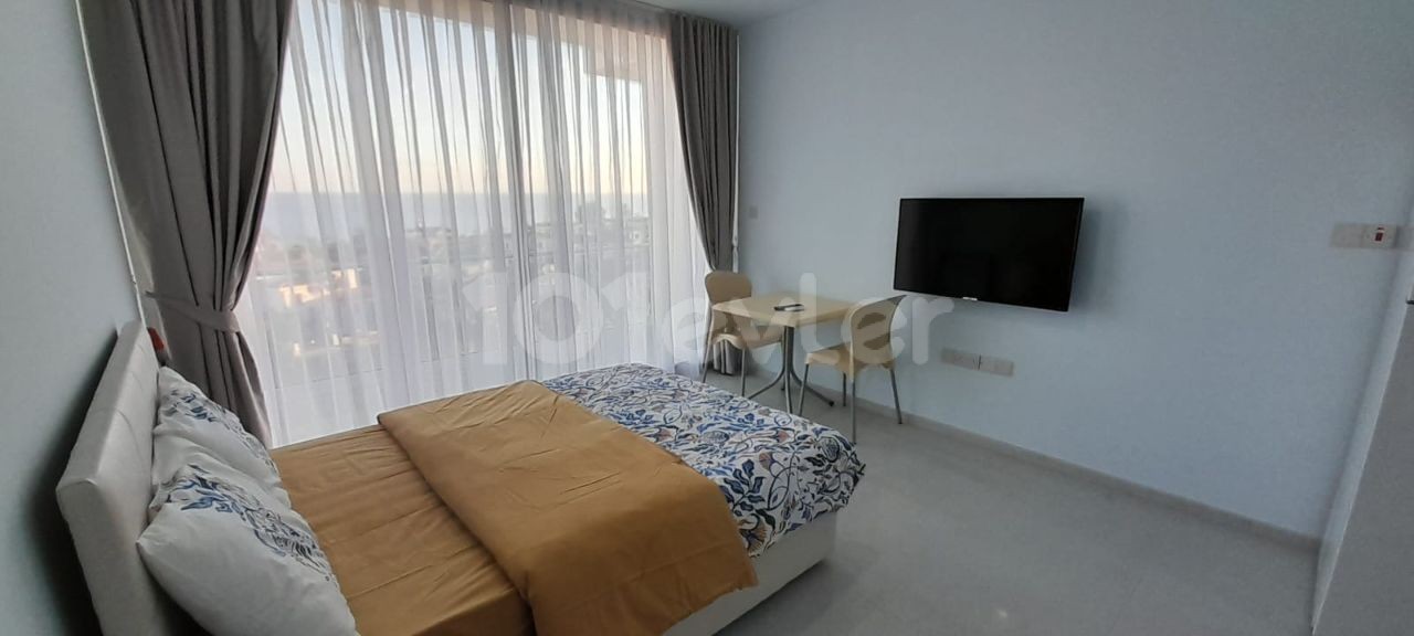 Fully furnished studio flat for RENT with sea view in Iskele Boğaz