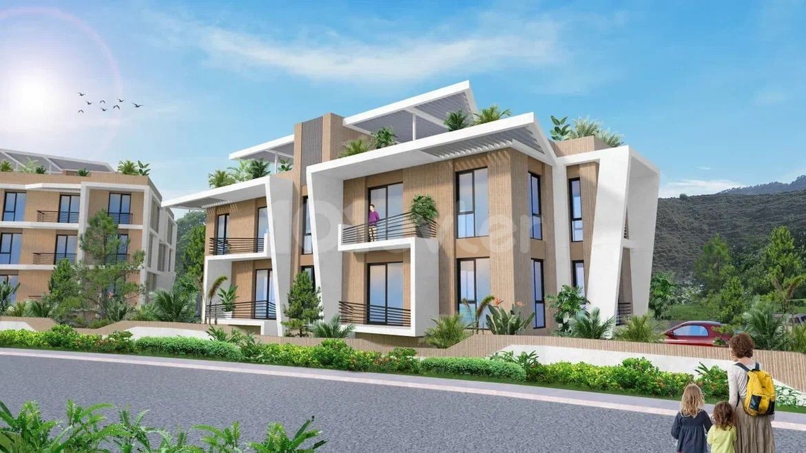 Luxuriöse 2+1 Wohnungen stehen zum Verkauf in dem gemütlichen Vorort von Kyrenia - Alsancak